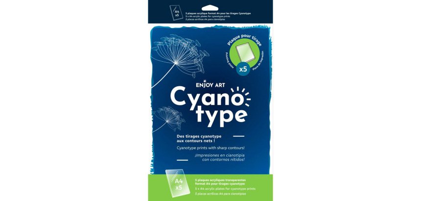 Plaque acrylique enjoy art a4 pour impression cyanotype     pack 5 unites