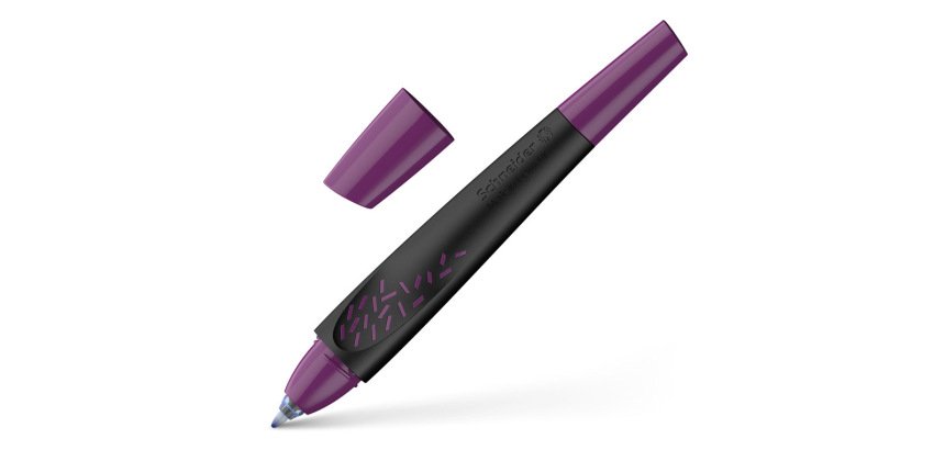Roller cartouche schneider breeze grip antiderapant      trait moyen encre bleu royal  effacable coloris noir-baie