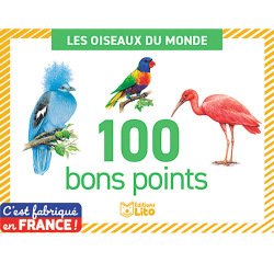 Bon point editions lito les oiseaux du monde 61x82mm      boite 100 unites
