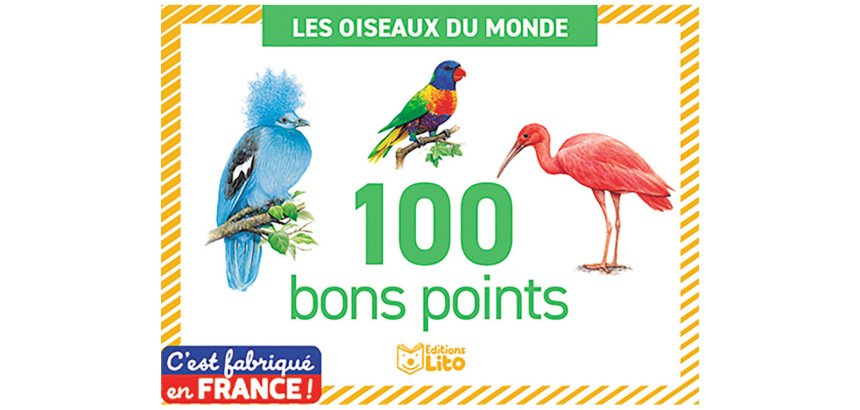 Bon point editions lito les oiseaux du monde 61x82mm      boite 100 unites