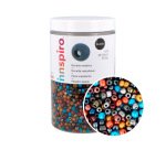 Perle de rocaille innspiro verre 3,8mm coloris           metalliques assortis bocal    500gr
