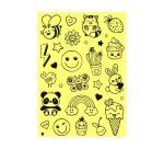 Sticker avery reflechissant theme smiley sachet 56 unites