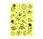 Sticker avery reflechissant theme espace sachet 56 unites