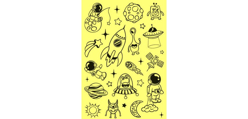 AVERY Sticker réfléchissant 'Space', argent