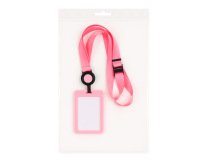AVERY Porte-carte avec tour de cou, rose pastel