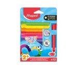 Crayon couleur maped color'peps infinity kidy      coloris assortis pochette     carton 12 unites