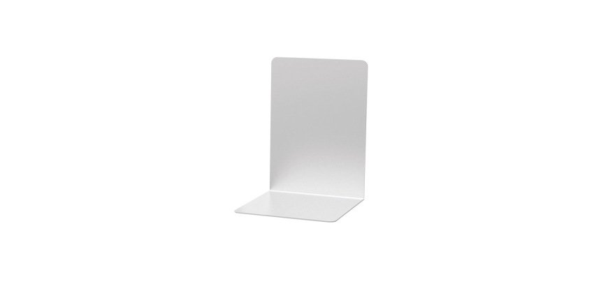 Serre-livres maul aluminium coins arrondis 10x8x10cm      coloris argent
