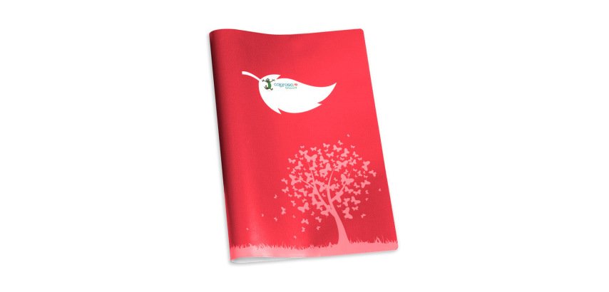 Protege-cahier colorosa a4 papier recycle coloris rouge