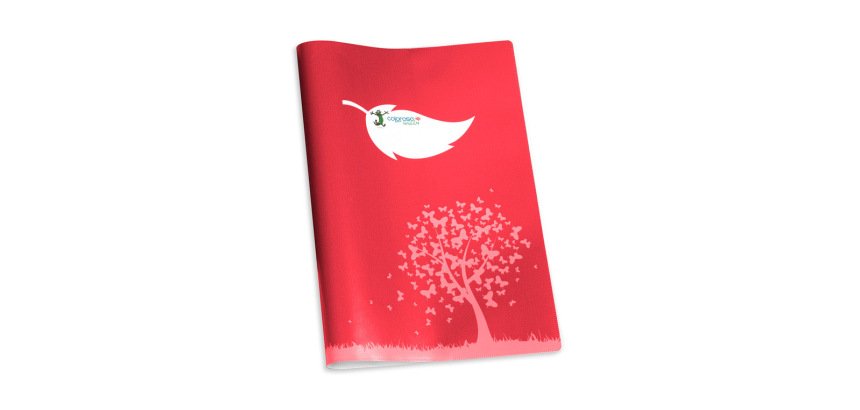 Protege-cahier colorosa a4 papier recycle coloris rouge