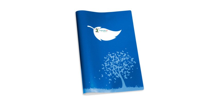 Protege-cahier colorosa a4 papier recycle coloris bleu