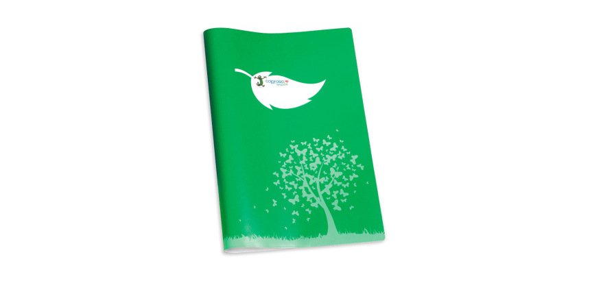 Protege-cahier colorosa a4 papier recycle coloris vert