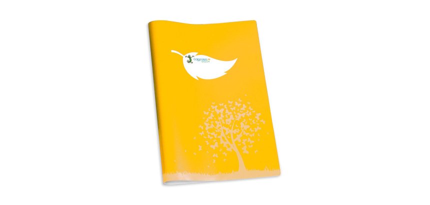 Protege-cahier colorosa a4 papier recycle coloris jaune
