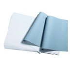 Papier a peindre riplast anti-humidite 50x35cm 120gr 1 face blanche/1 face bleu      paquet 50 feuilles