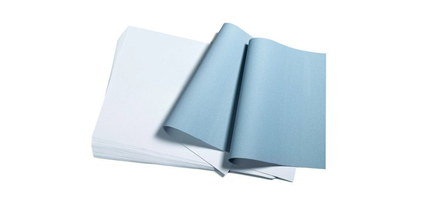 Papier a peindre riplast anti-humidite 50x35cm 120gr 1 face blanche/1 face bleu      paquet 50 feuilles