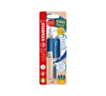 Stylo-plume stabilo easybirdy timber droitier + 1 cle de    reglage coloris bleu blister  carton