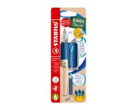 Stylo-plume stabilo easybirdy timber droitier + 1 cle de    reglage coloris bleu blister  carton
