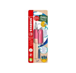 Stylo-plume stabilo easybirdy timber droitier + 1 cle de    reglage coloris rose blister  carton