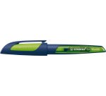 Stylo-plume stabilo easybuddy twilight sky plume m standard pour gaucher et droitier      coloris bleu nuit/citron vert