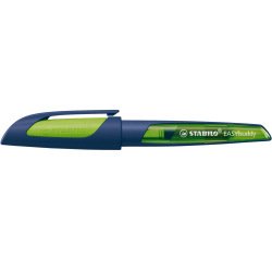 Stylo-plume stabilo easybuddy twilight sky plume m standard pour gaucher et droitier      coloris bleu nuit/citron vert
