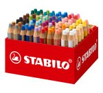 Crayon couleur stabilo woody multi-talent 3 en 1 maxi      schoolpack carton 76 unites + 4 taille-crayons