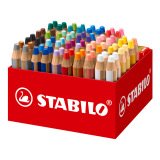 Crayon couleur stabilo woody multi-talent 3 en 1 maxi      schoolpack carton 76 unites + 4 taille-crayons