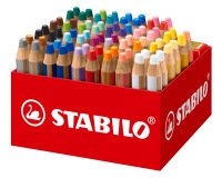 Crayon couleur stabilo woody multi-talent 3 en 1 maxi      schoolpack carton 76 unites + 4 taille-crayons