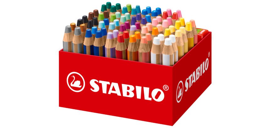 Crayon couleur stabilo woody multi-talent 3 en 1 maxi      schoolpack carton 76 unites + 4 taille-crayons