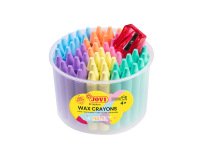 Crayon cire jovi jumbo coloris assortis              multicultural pot 60 unites + taille-crayon