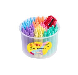 Crayon cire jovi jumbo coloris assortis              multicultural pot 60 unites + taille-crayon