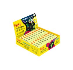 Pate a modeler jovi plastilina couleur glow in    the dark barre 50g boite 18   unites