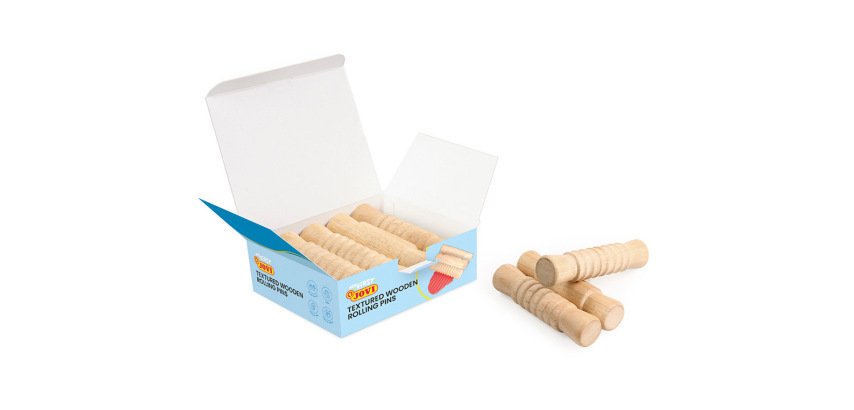 Rouleau modelage jovi my first plastilina baby bois    textures assorties kit        scolaire 9 unites