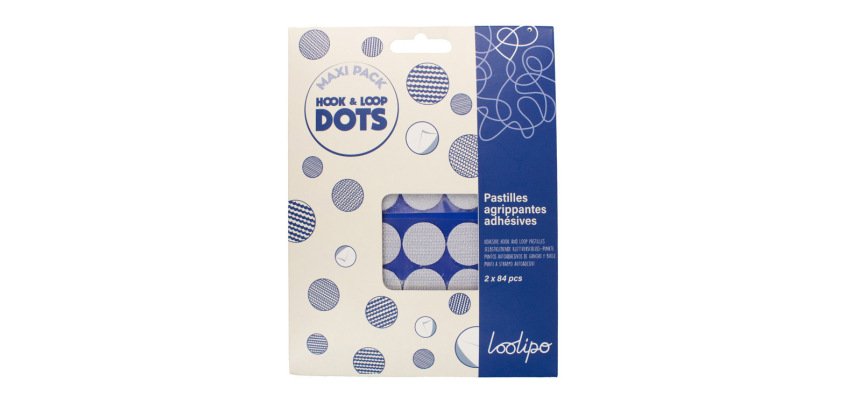 Pastille agrippante adhesive sodertex ronde diam. assortis coloris blanc maxi pack 84    unites