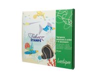 Tampon sodertex poissons a creer + 4 encreurs 17x13cm    coloris assortis pack 21 pcs