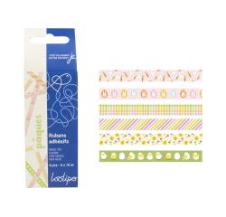 Ruban adhesif sodertex theme paques 15mmx10m 6 modeles     assortis