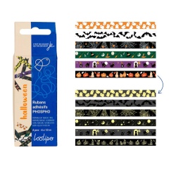 Ruban adhesif sodertex phosphorescent halloween      15mmx10m 6 modeles assortis