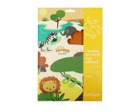 Feuille sodertex simili cuir adhesif 1mm savanna shades    20x30cm coloris assortis      paquet 10 feuilles