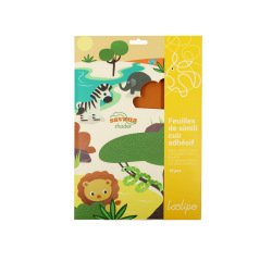 Feuille sodertex simili cuir adhesif 1mm savanna shades    20x30cm coloris assortis      paquet 10 feuilles