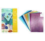 Feuille sodertex simili cuir adhesif 1mm ocean shades      20x30cm coloris assortis      paquet 10 feuilles
