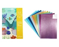 Feuille sodertex simili cuir adhesif 1mm ocean shades      20x30cm coloris assortis      paquet 10 feuilles