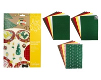 Feutrine adhesive sodertex maxi christmas felt 1mm       20x30cm coloris assortis pack 25 coupons