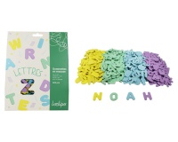 Gommette mousse sodertex lettres diam. 3cm coloris     assortis paquet 500 unites