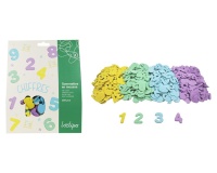 Gommette mousse sodertex chiffres diam. 3cm coloris    assortis paquet 500 unites