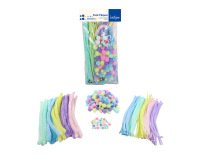 Chenille sodertex yeux mobiles & pompons paques      coloris assortis maxi pack    300 unites