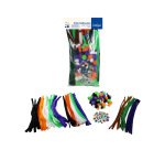 Chenille sodertex yeux mobiles & pompons halloween   coloris assortis maxi pack    300 unites