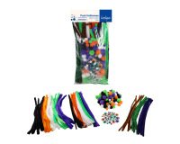 Chenille sodertex yeux mobiles & pompons halloween   coloris assortis maxi pack    300 unites