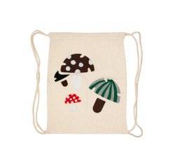 Sac a dos sodertex  100% coton 26x33cm coloris ecru    lot 10 unites
