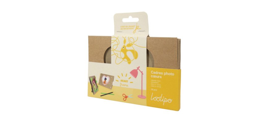 Cadre photo sodertex coeur avec chevalet love frame      carton 15,5x10,5cm pack 10    unites