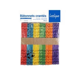 Batonnet crante sodertex 11,5cm coloris assortis pack  200 unites