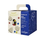 Perle sodertex paques bois ronde diam. 8mm coloris       assortis boite 300 unites