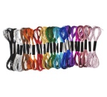 Fil broder sodertex metallique 8m coloris         assortis set 26 unites